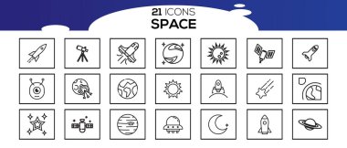 Alan simgesi vektör çiziminin kümesi.