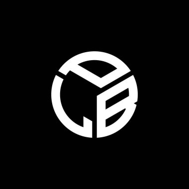 Siyah arka planda PLB harfi logo tasarımı. PLB yaratıcı harflerin baş harfleri logo kavramı. PLB harf tasarımı.