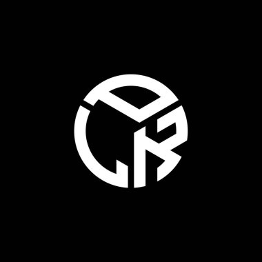 Siyah arka planda PLK harf logosu tasarımı. PLK yaratıcı harflerin baş harfleri logo kavramı. PLK harf tasarımı.