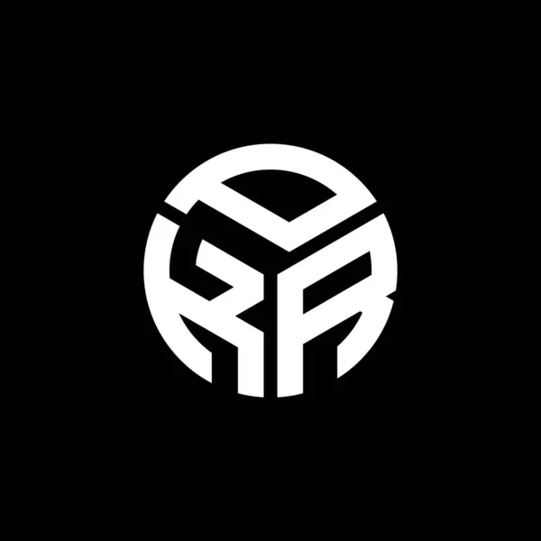 Pkr Logo Ontwerp Zwarte Achtergrond Pkr Creatieve Initialen Letter Logo — Stockvector