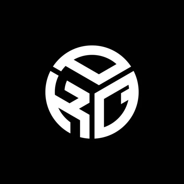 Diseño Del Logotipo Letra Pkq Sobre Fondo Negro Pkq Iniciales — Archivo Imágenes Vectoriales