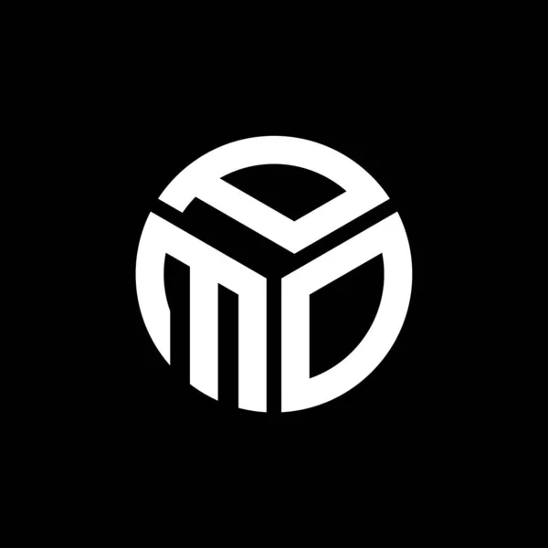 Pmo Letter Logo Design Black Background Pmo Creative Initials Letter — Stock Vector