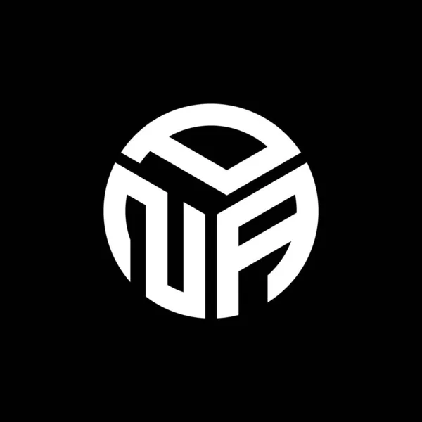 Pna Lettre Logo Design Sur Fond Noir Pna Initiales Créatives — Image vectorielle