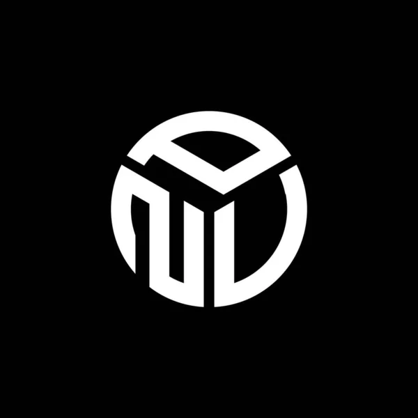 Projekt Logo Litery Pnv Czarnym Tle Pnv Twórcze Inicjały Koncepcja — Wektor stockowy