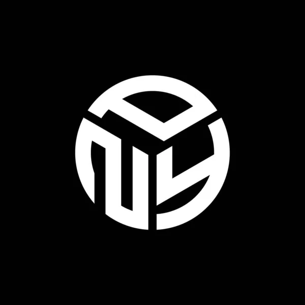Desenho Logotipo Letra Pny Fundo Preto Pny Iniciais Criativas Conceito — Vetor de Stock