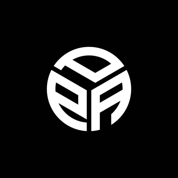 Diseño Del Logotipo Letra Ppa Sobre Fondo Negro Ppa Iniciales — Vector de stock
