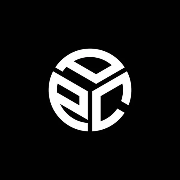 Siyah Arkaplanda Ppc Harf Logosu Tasarımı Ppc Yaratıcı Harflerin Baş — Stok Vektör