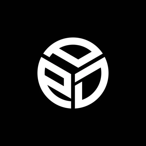 Ppd Lettera Logo Design Sfondo Nero Ppd Creativo Iniziali Lettera — Vettoriale Stock