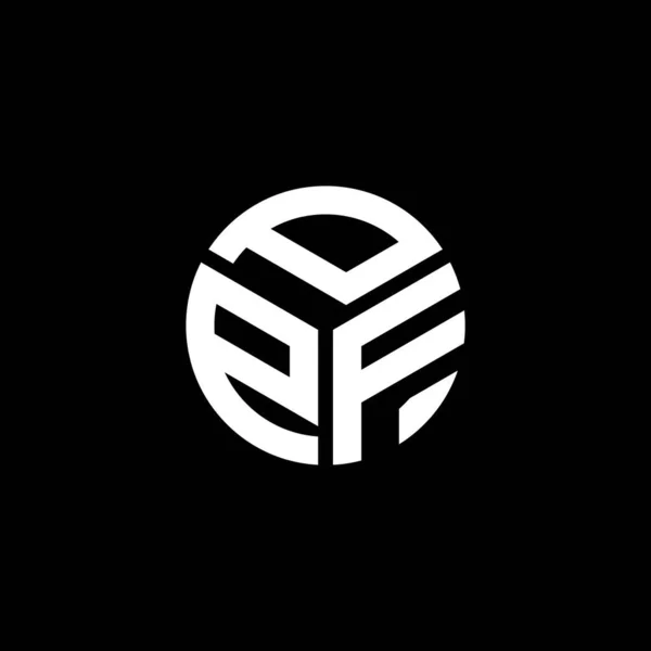 Desain Logo Huruf Ppf Pada Latar Belakang Hitam Inisial Kreatif - Stok Vektor