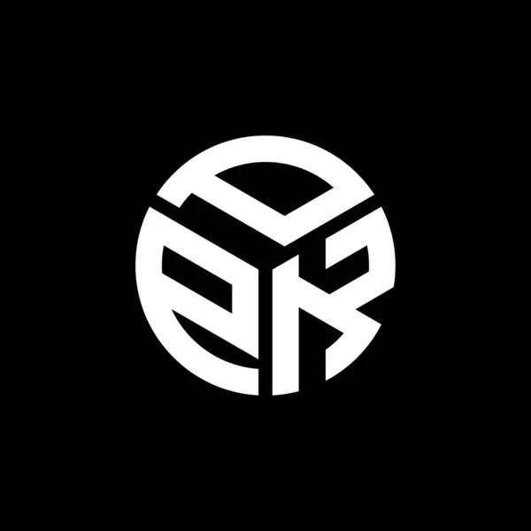 Ppk Letter Logo Ontwerp Zwarte Achtergrond Ppk Creatieve Initialen Letter — Stockvector