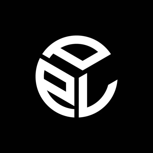 Diseño Del Logotipo Letra Ppl Sobre Fondo Negro Ppl Iniciales — Vector de stock