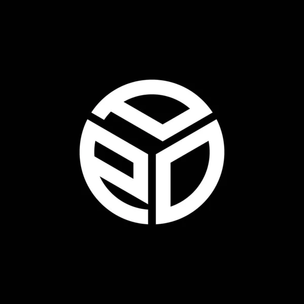 黒を基調としたPpoレターロゴデザイン Ppoクリエイティブイニシャルレターロゴコンセプト Ppo手紙のデザイン — ストックベクタ