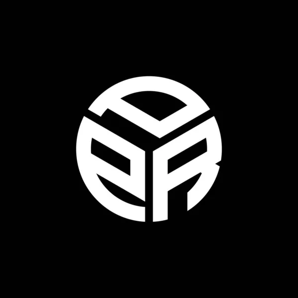 Ppr Lettre Logo Design Sur Fond Noir Ppr Initiales Créatives — Image vectorielle