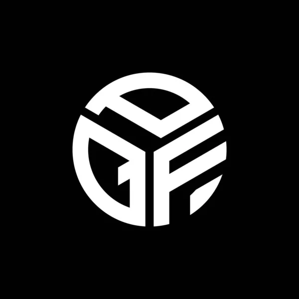 黒の背景にPqf文字のロゴデザイン Pqfクリエイティブイニシャルレターロゴコンセプト Pqfの文字デザイン — ストックベクタ