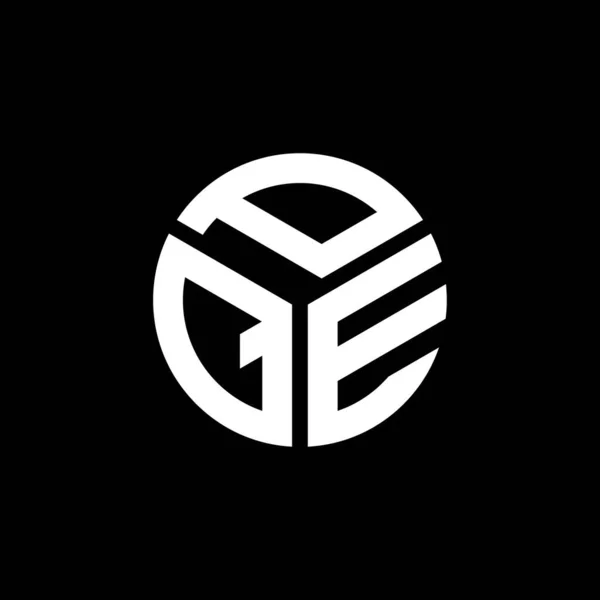 ブラックを基調としたPqeの文字ロゴデザイン Pqeのクリエイティブイニシャルレターロゴコンセプト Pqeの文字デザイン — ストックベクタ