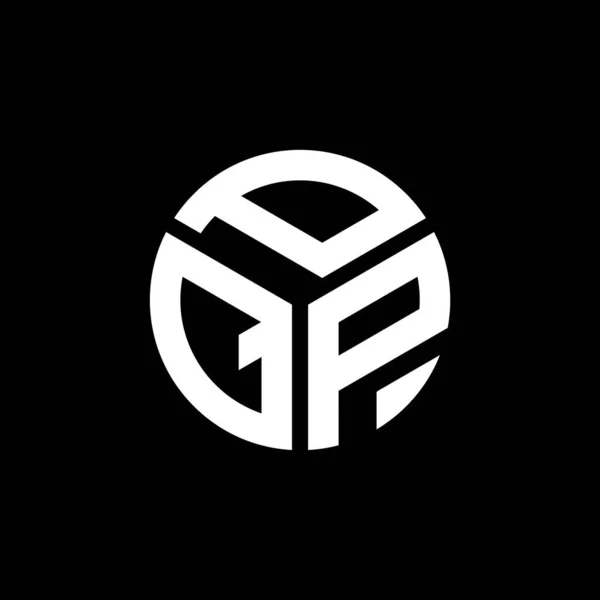 Pqp Letter Logo Ontwerp Zwarte Achtergrond Pqp Creatieve Initialen Letter — Stockvector