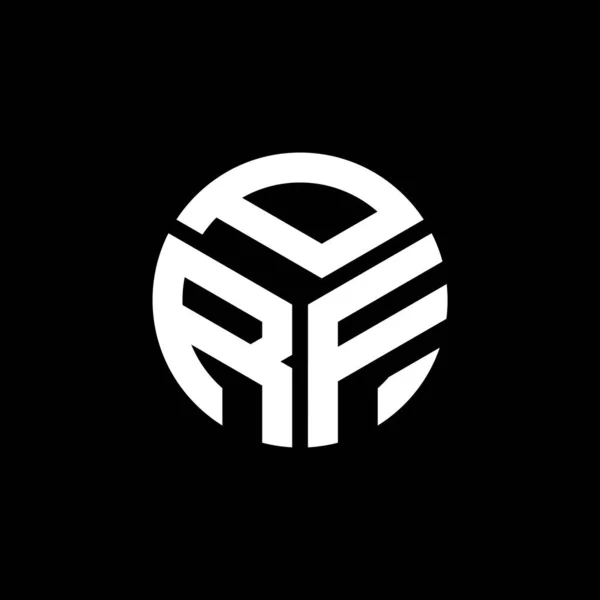 Prf Letter Logo Design Auf Schwarzem Hintergrund Prf Kreative Initialen — Stockvektor