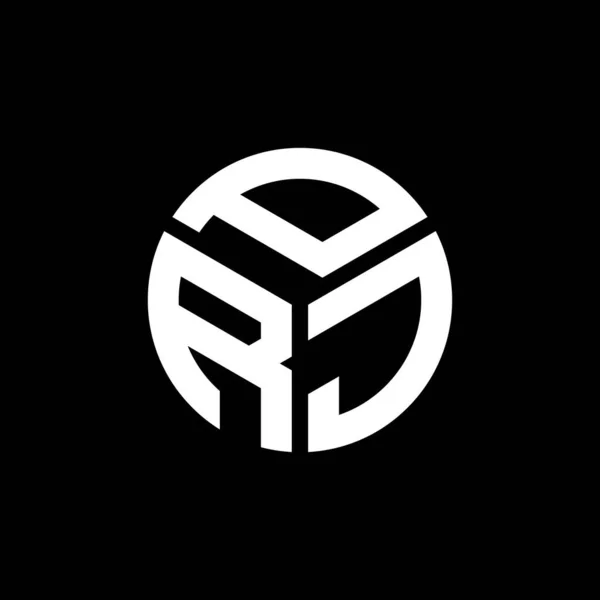 Prj Písmeno Logo Design Černém Pozadí Tvůrčí Iniciály Konceptu Písmena — Stockový vektor