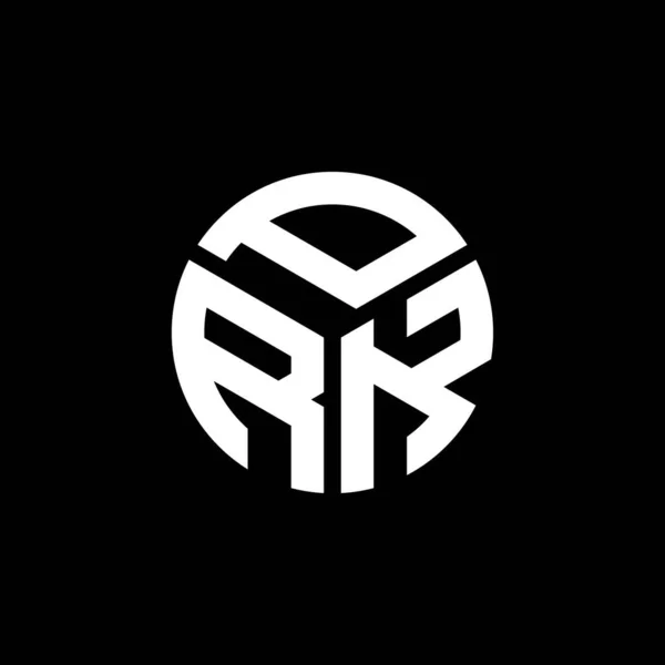 Чорному Фоні Зображено Логотип Літери Prk Творчі Ініціали Кнр Мають — стоковий вектор