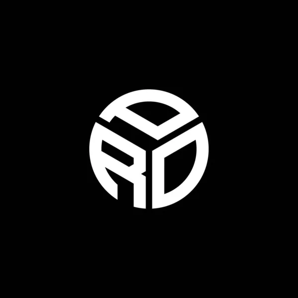 Pro Letter Logo Design Auf Schwarzem Hintergrund Pro Kreative Initialen — Stockvektor