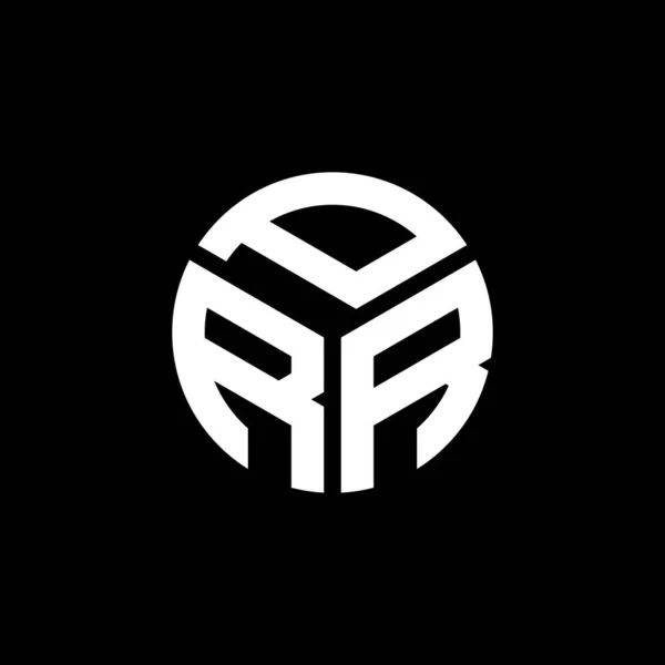 Prr Lettre Logo Design Sur Fond Noir Prr Initiales Créatives — Image vectorielle