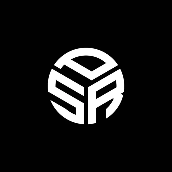 Desain Logo Huruf Psr Pada Latar Belakang Hitam Konsep Logo - Stok Vektor