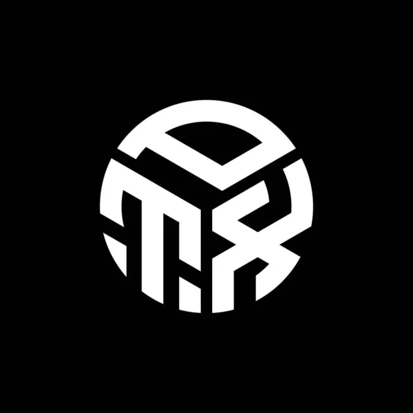 Projekt Logo Litery Ptx Czarnym Tle Kreatywne Inicjały Ptx Koncepcja — Wektor stockowy