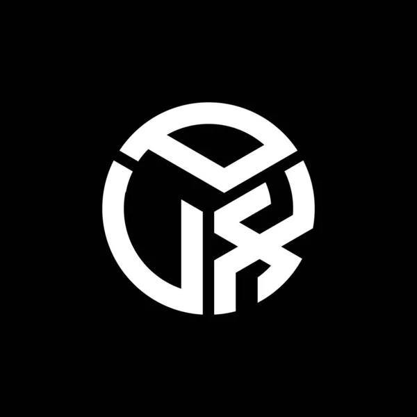 Pux Letter Logo Design Black Background Pux Creative Initials Letter — Stock Vector