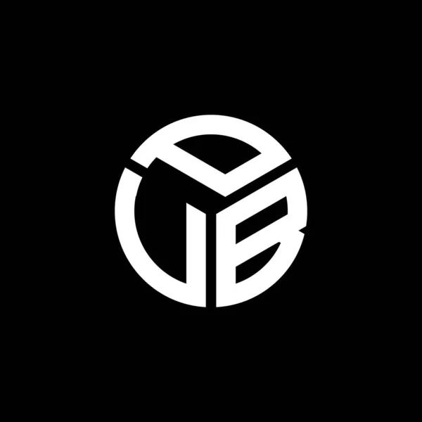 Design Logo Literei Pvb Fundal Negru Pvb Creativ Iniţiale Literă — Vector de stoc