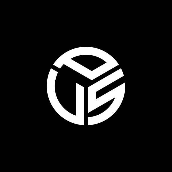 Desain Logo Huruf Pvs Pada Latar Belakang Hitam Konsep Logo - Stok Vektor