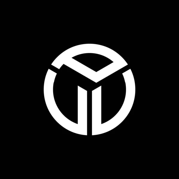 Desain Logo Surat Pvv Pada Latar Belakang Hitam Konsep Logo - Stok Vektor
