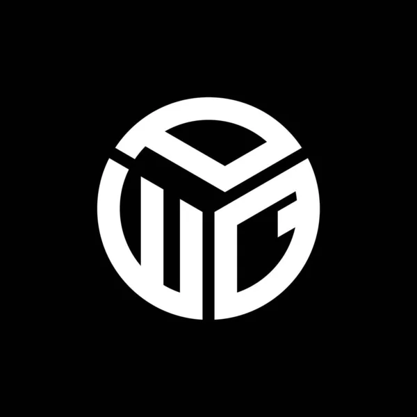 Pwq Letter Logo Design Black Background Pwq Creative Initials Letter — Stock Vector
