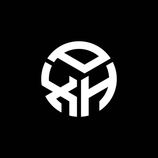 Design Logotipo Letra Pxh Fundo Preto Pxh Iniciais Criativas Conceito — Vetor de Stock