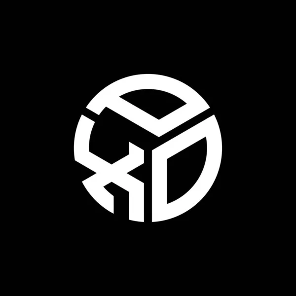 Logo Lettera Pxo Sfondo Nero Pxo Creativo Iniziali Lettera Logo — Vettoriale Stock