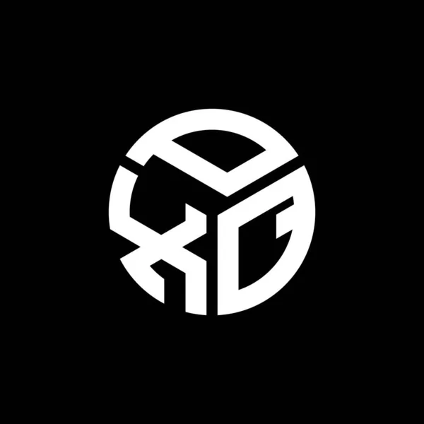 Logo Lettera Pxq Sfondo Nero Pxq Creativo Iniziali Lettera Logo — Vettoriale Stock