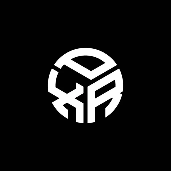 Pxr Letter Logo Ontwerp Zwarte Achtergrond Pxr Creatieve Initialen Letter — Stockvector