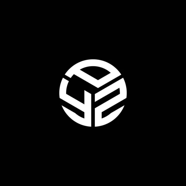 Pyz Letter Logo Design Black Background Pyz Creative Initials Letter — Stock Vector