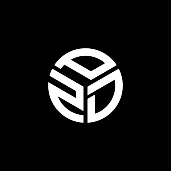Дизайн Логотипа Pzd Чёрном Фоне Концепция Логотипа Инициалами Pzd Дизайн — стоковый вектор