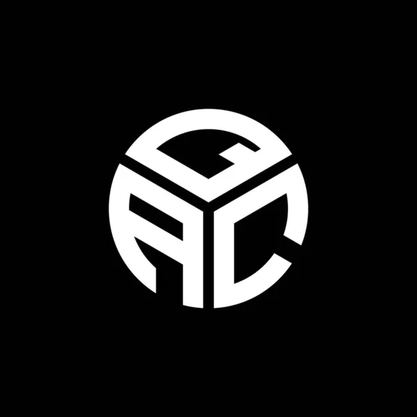 Diseño Del Logotipo Letra Qac Sobre Fondo Negro Qac Iniciales — Vector de stock