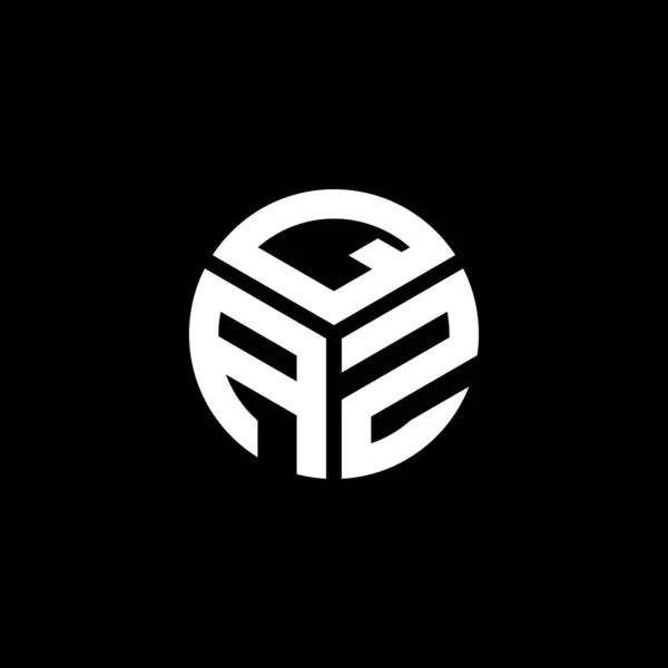 Qaz Lettre Logo Design Sur Fond Noir Qaz Initiales Créatives — Image vectorielle