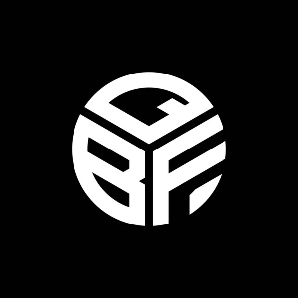 Siyah Arkaplanda Qbf Harf Logosu Tasarımı Qbf Yaratıcı Harflerin Baş — Stok Vektör