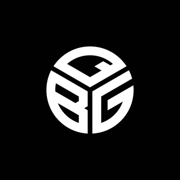 Diseño Del Logotipo Letra Qbg Sobre Fondo Negro Qbg Iniciales — Archivo Imágenes Vectoriales