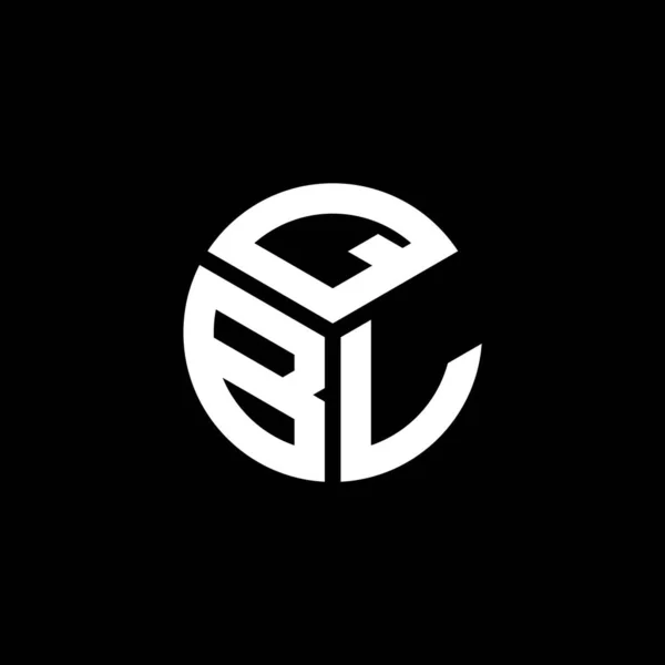 Projekt Logo Litery Qbl Czarnym Tle Pomysł Logo Kreatywnych Inicjałów — Wektor stockowy