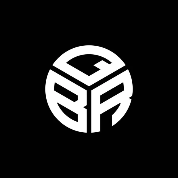 Diseño Del Logotipo Letra Qbr Sobre Fondo Negro Qbr Iniciales — Vector de stock