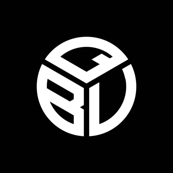 Qbu Letter Logo Ontwerp Zwarte Achtergrond Qbu Creatieve Initialen Letter — Stockvector