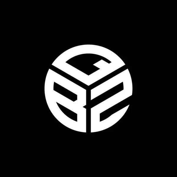 Siyah Arkaplanda Qbz Harf Logosu Tasarımı Qbz Yaratıcı Harf Logosu — Stok Vektör