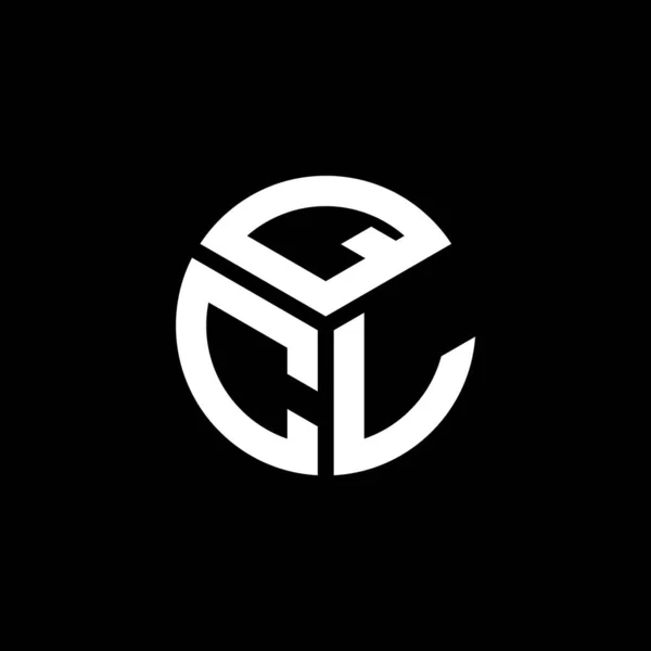 Design Logotipo Carta Qcl Fundo Preto Qcl Iniciais Criativas Conceito — Vetor de Stock