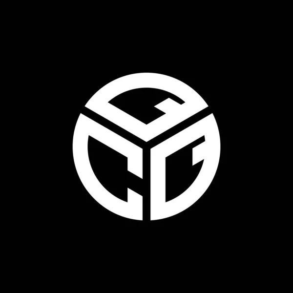 Дизайн Логотипа Qcq Чёрном Фоне Qcq Креативные Инициалы Буквенная Концепция — стоковый вектор