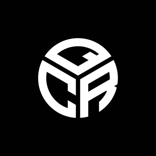 Qcr Schriftzug Logo Design Auf Schwarzem Hintergrund Qcr Kreative Initialen — Stockvektor