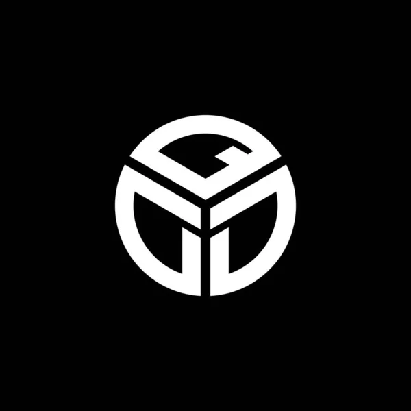 Qdd Brev Logotyp Design Svart Bakgrund Qdd Kreativa Initialer Brev — Stock vektor
